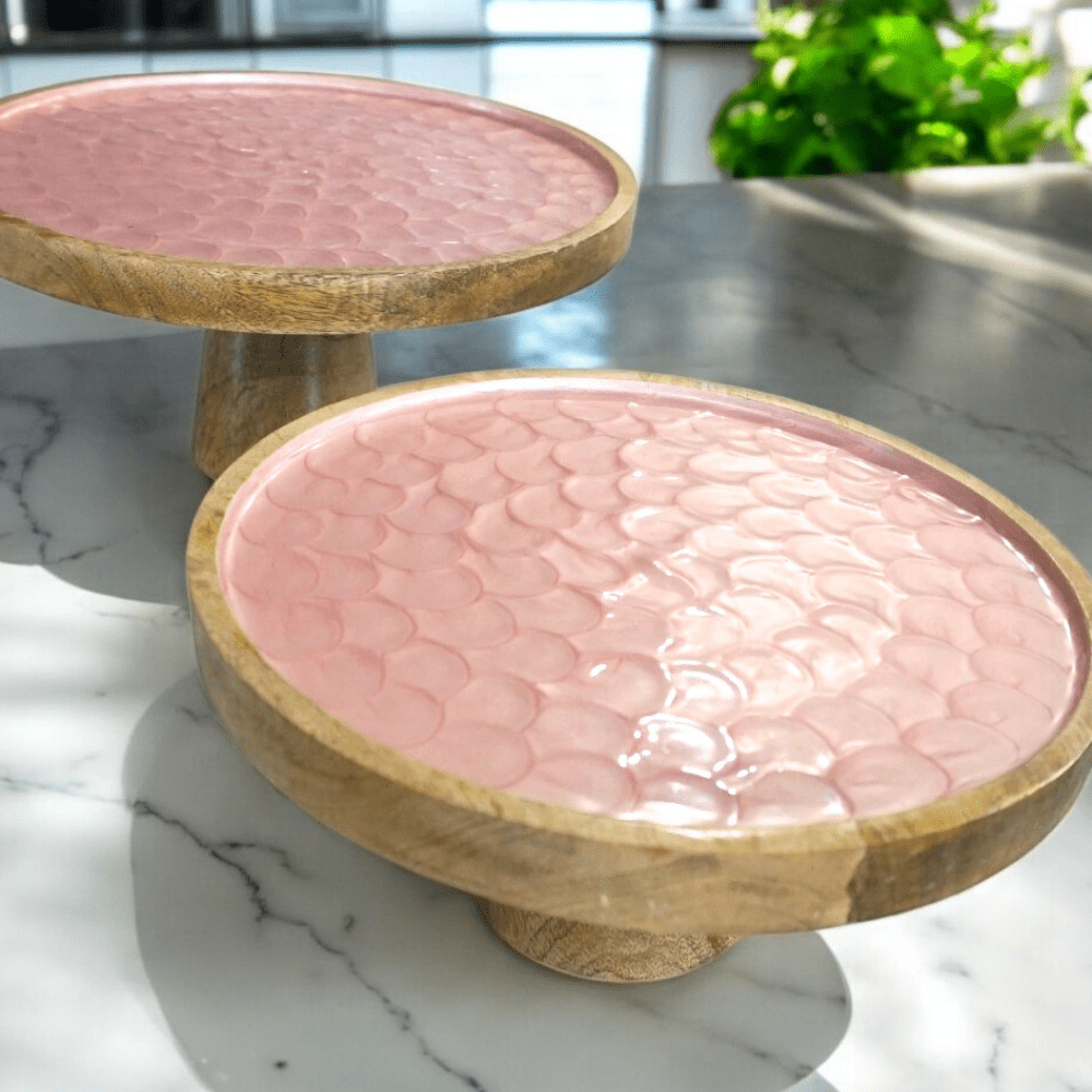 Set of 2 Unique Hand-crafted Cake Stands image 1