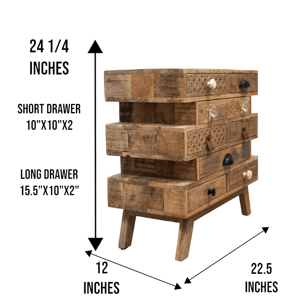 Unique Multi-Drawer Side Table image 9