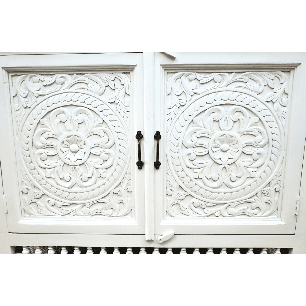 Hand-crafted Sideboard in White - Solid Wood image 4