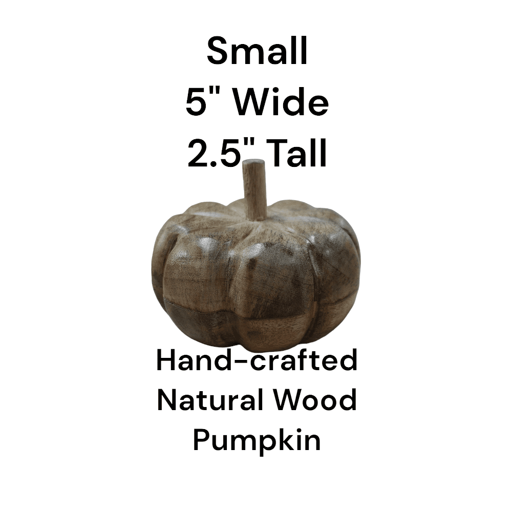 Hand-crafted Fall Pumpkins Natural Wood image 9