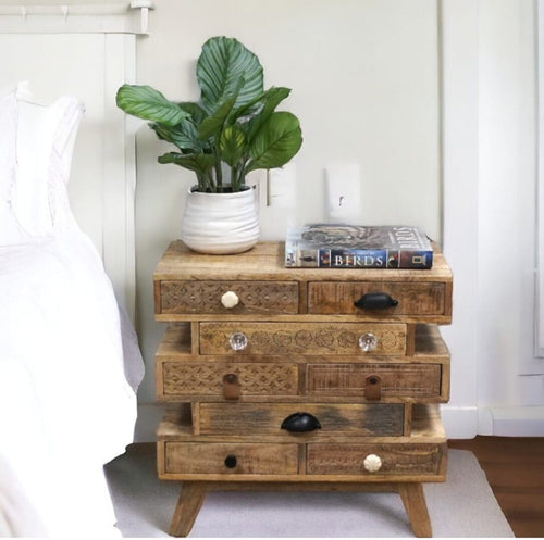 Unique Multi-Drawer Side Table image 0