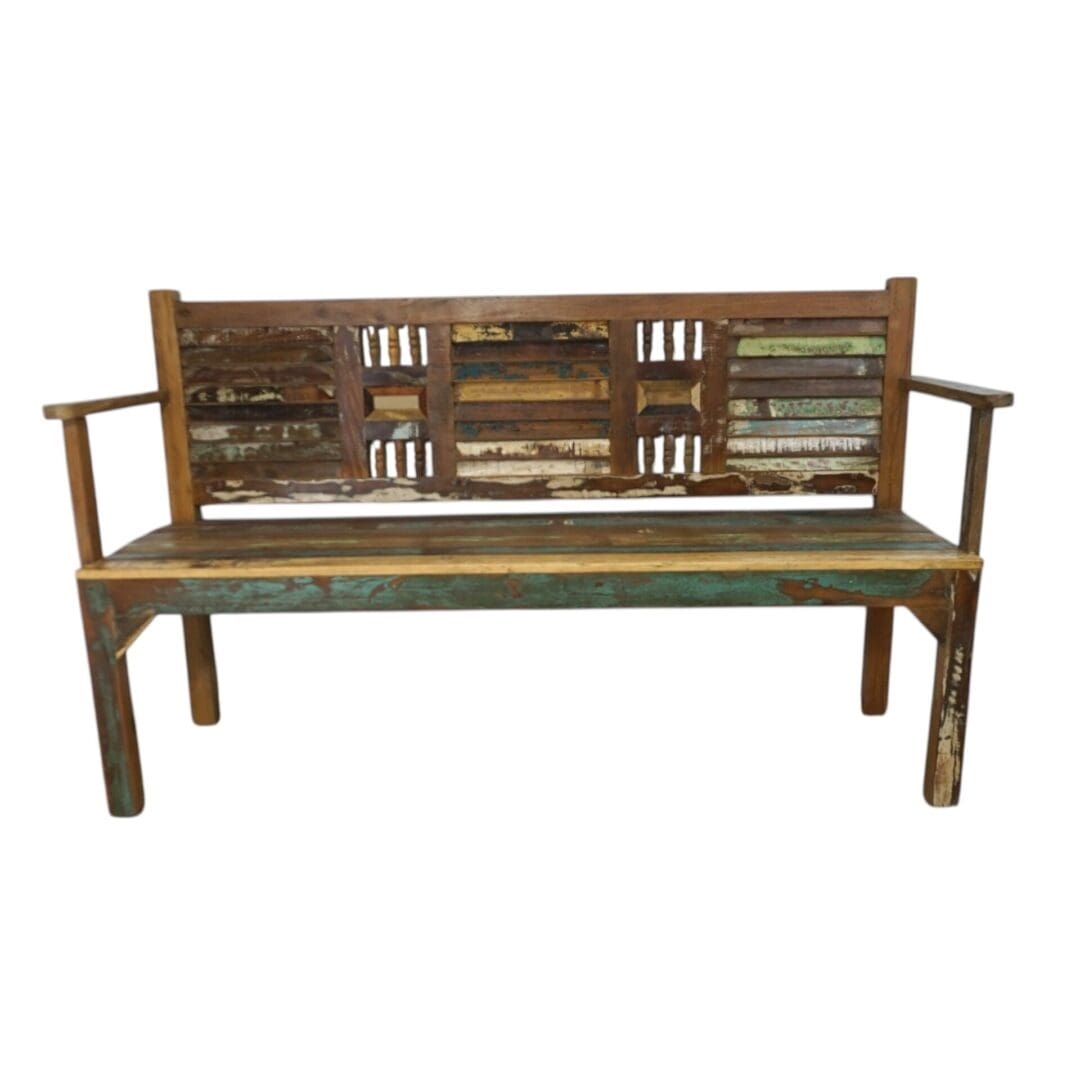 Hand-Crafted Reclaimed Wood Bench image 1