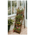 Farmhouse Vintage Wooden Brick Mold Ladder Display image 0