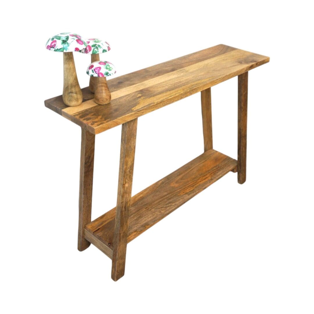 Rustic Natural Mango Wood Console Table image 3