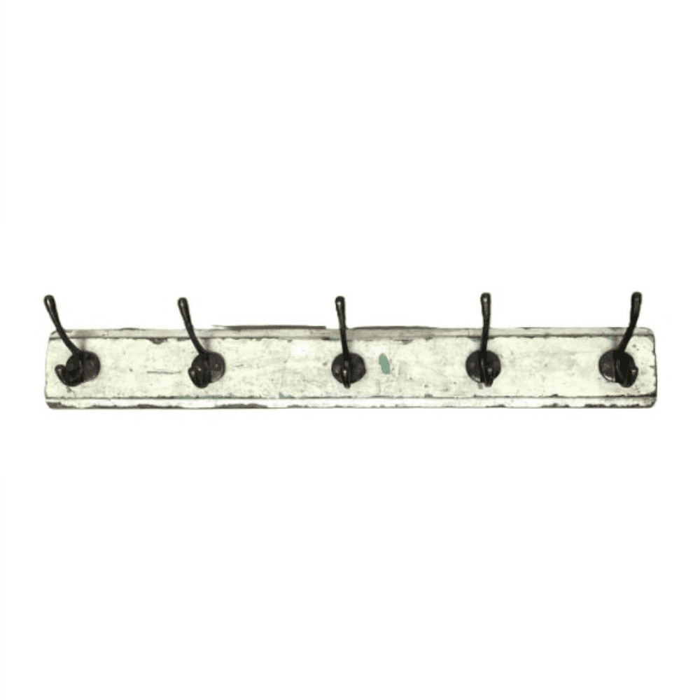 5-Hook Coat Rack Reclaimed Wood - 2 image