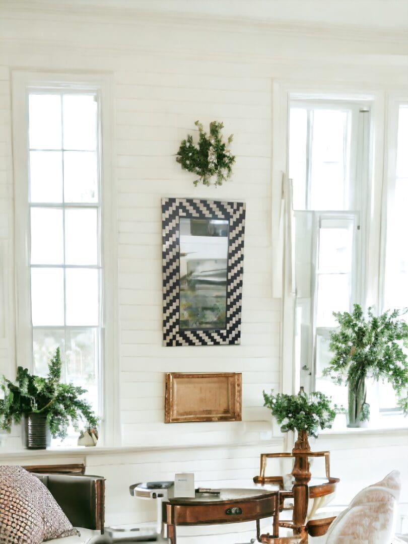 Black and White Accent Mirror image 0