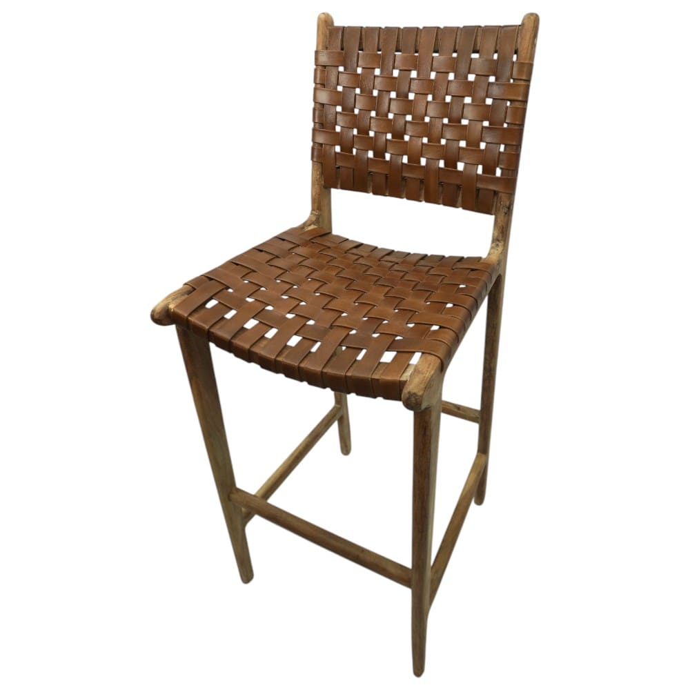 High Top Chairs Hand-crafted Solid Wood and Leather image 10