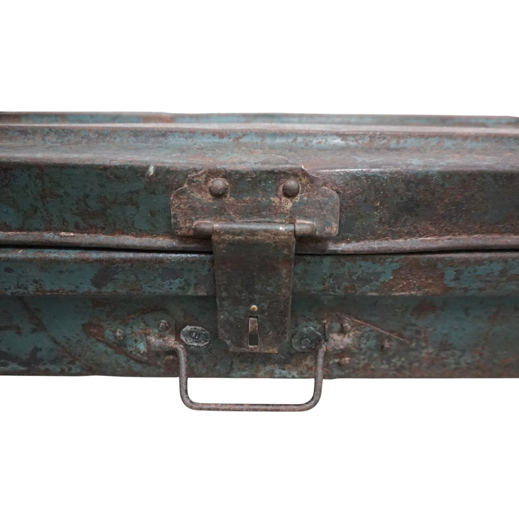 Vintage Metal Travel Trunk | Rustic Storage | Unique Gift Idea