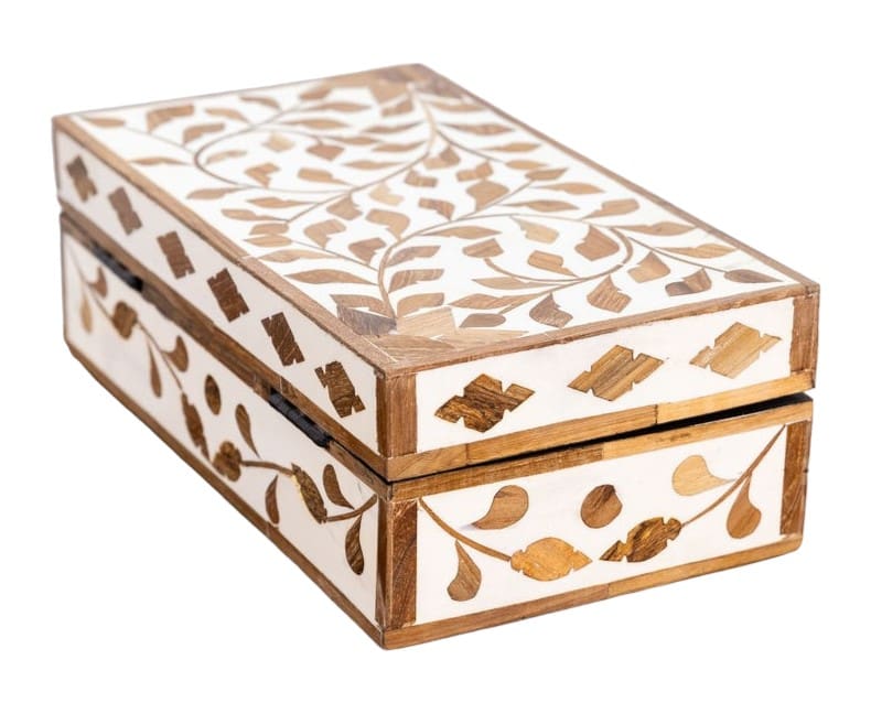 Rectangular Teak Inlay Box image 3