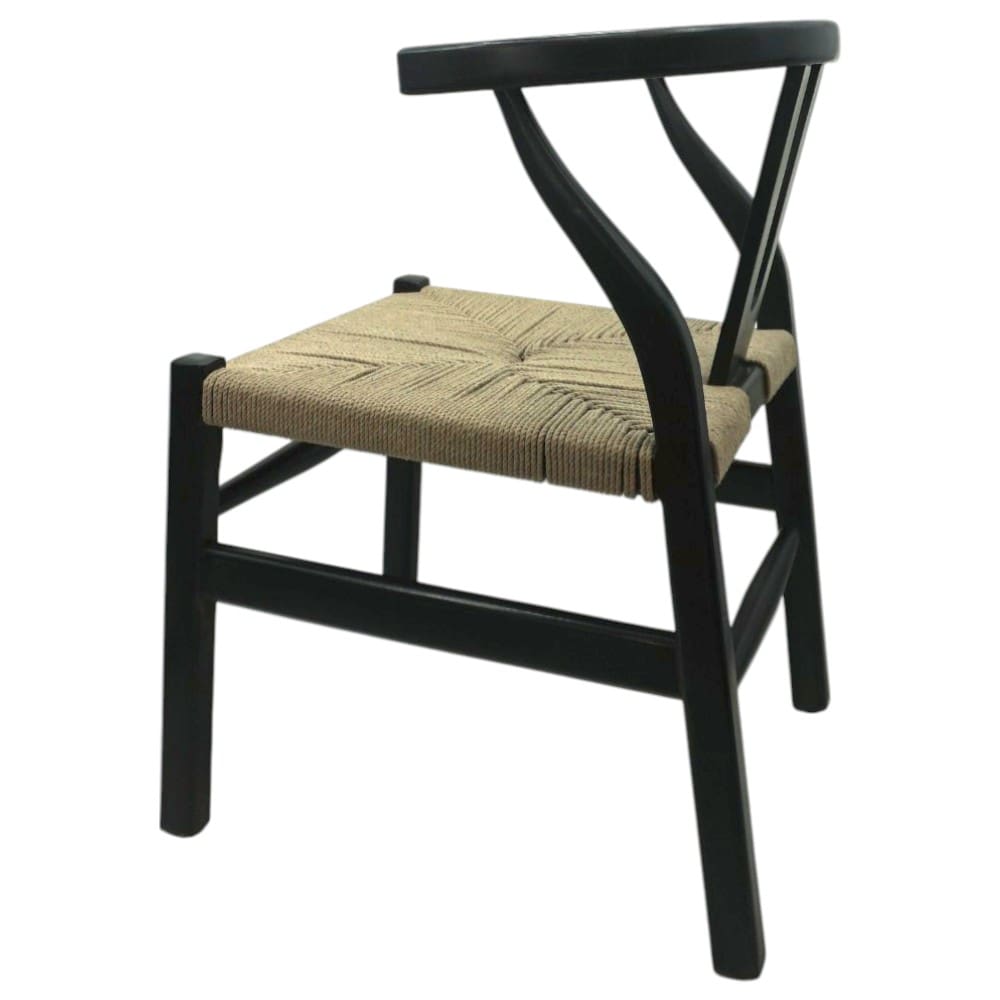 Black Wishbone Chair Hand-crafted Solid Wood image 4