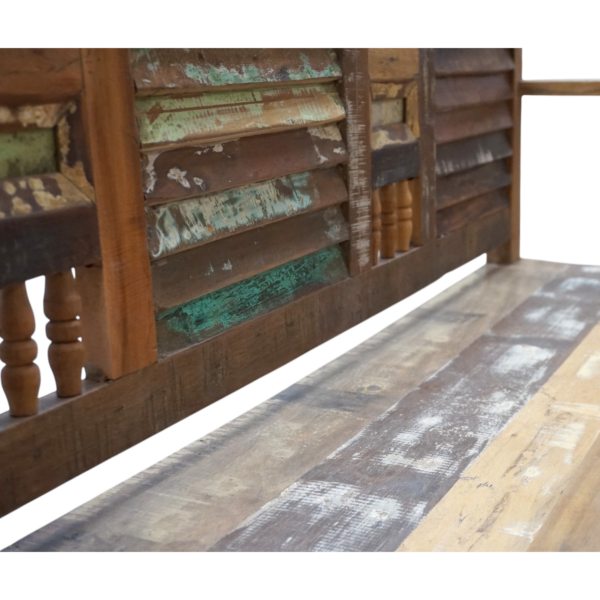 Handcrafted Reclaimed Wood Bench | With Back & Arms | 60" | Entryway, Dining & Garden Seating (Copy)