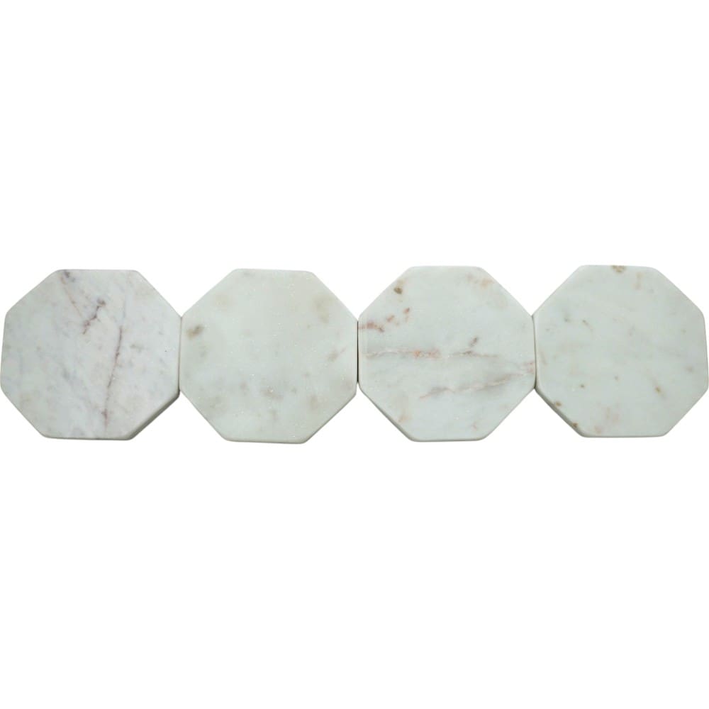 Set of 4 Octagonal Marble Drink Coasters image 5