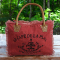 Cotton Canvas Red Tote Bag image 0