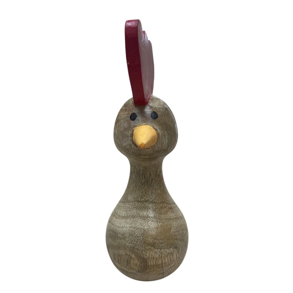 Hand-crafted Set of Two Wooden Chickens image 4
