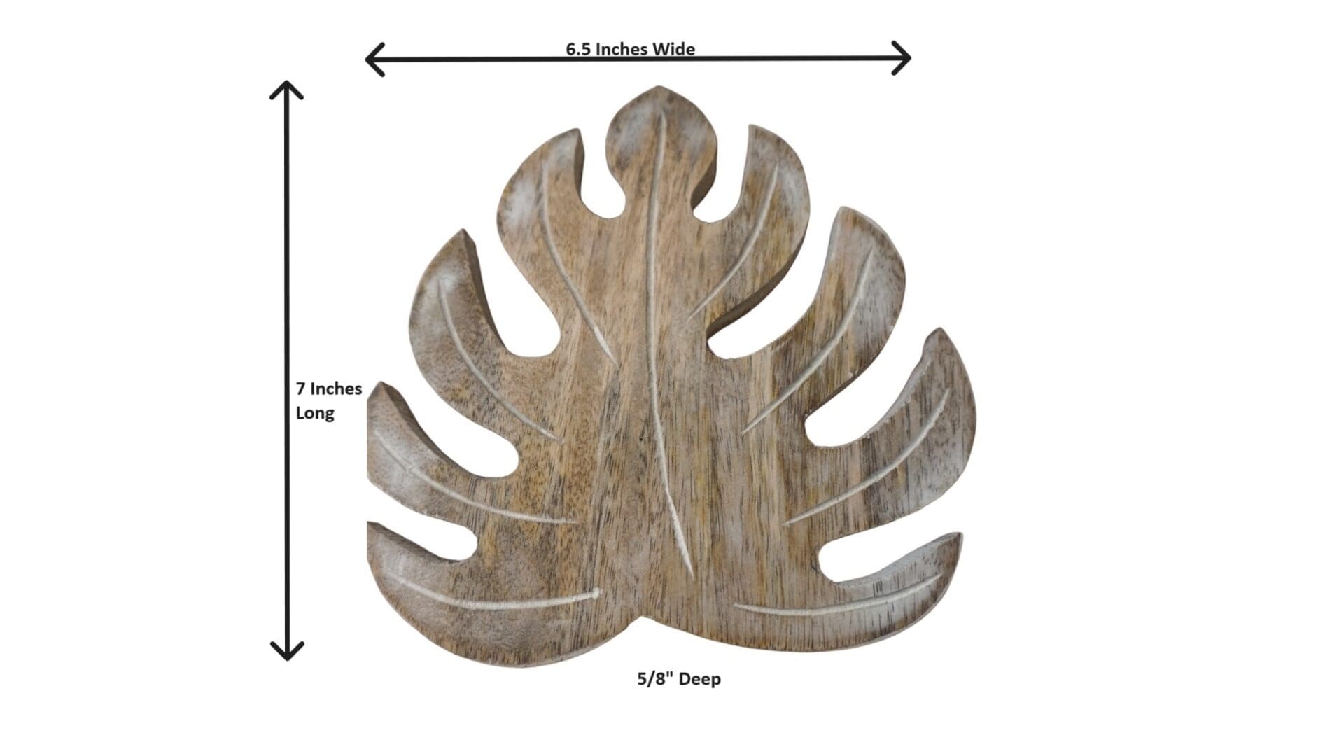 Set of Four Wooden Leaf Trivets image 7