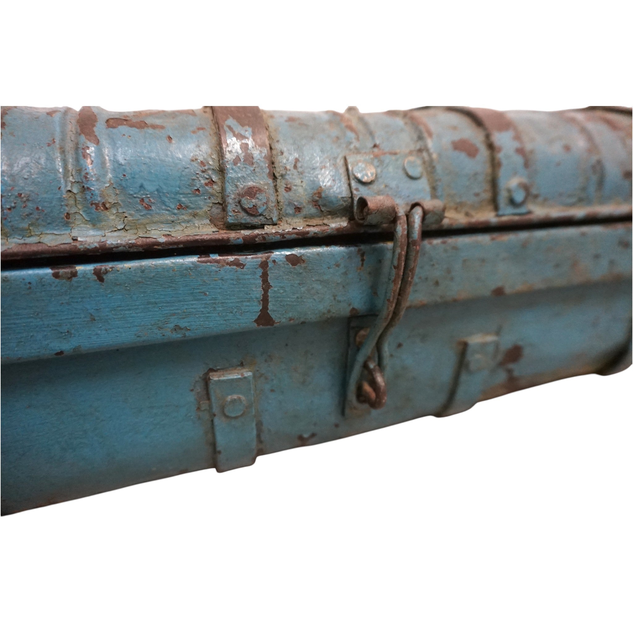 Vintage Metal Travel Trunk | Rustic Storage | Unique Gift