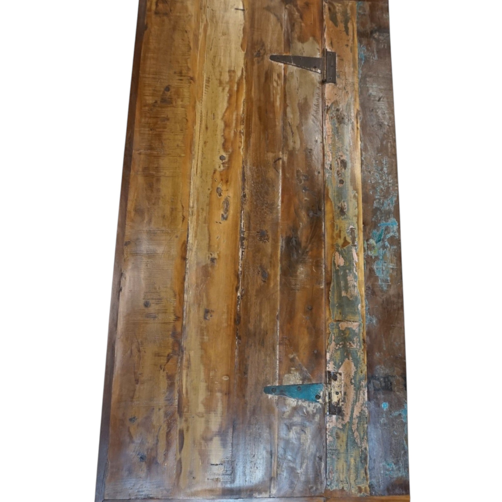 Handcrafted Large Reclaimed Wood Trunk Coffee Table | Storage & Wooden Wheels