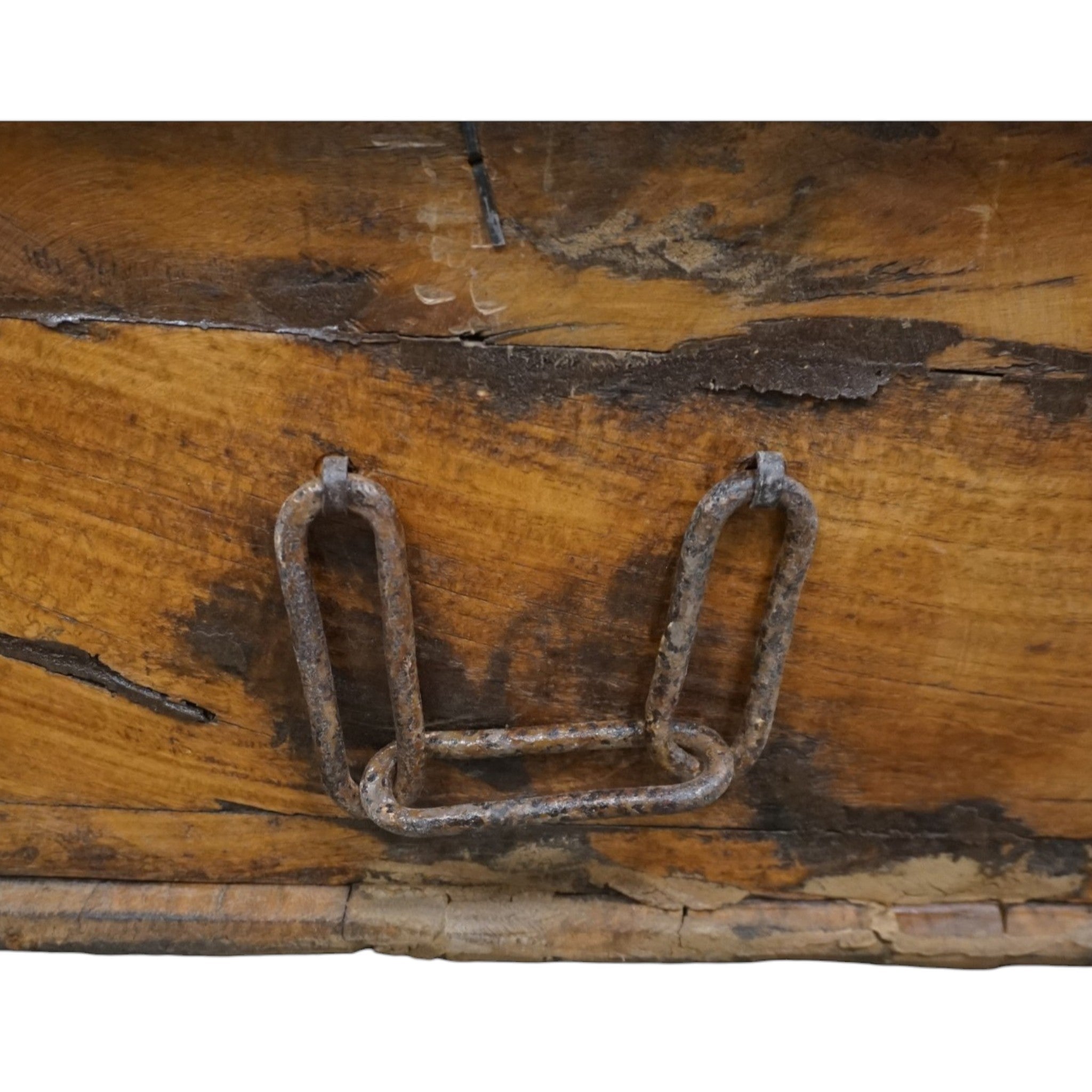 Handcrafted Large Reclaimed Wood Trunk Coffee Table | Storage & Wooden Wheels