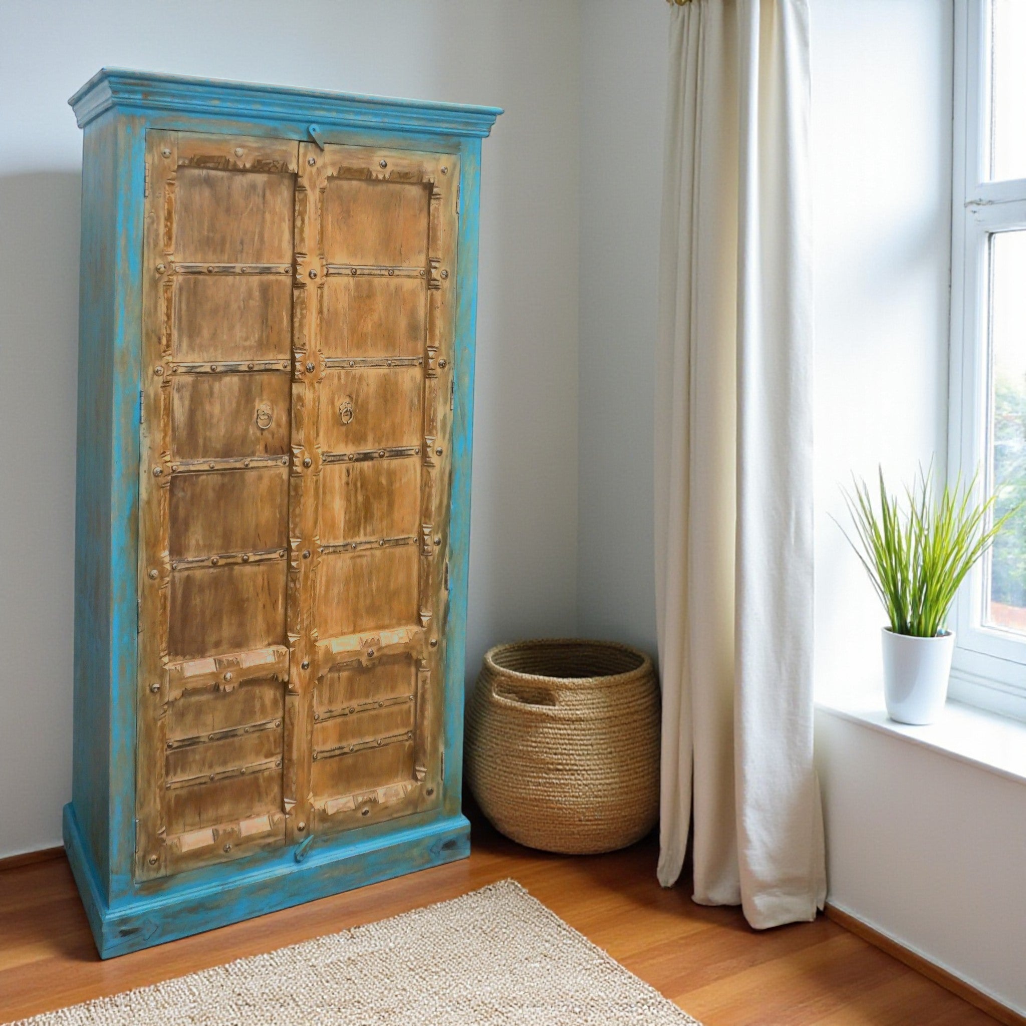 Hand-crafted Solid Wood Armoire
