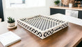 Stunning Black and White Ottoman Tray image 0