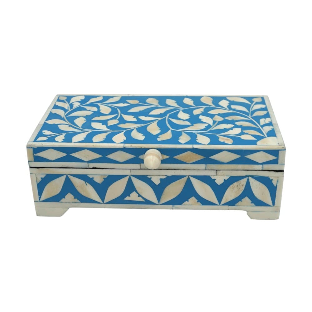 Blue and White Keepsake Box Hand-crafted image 8