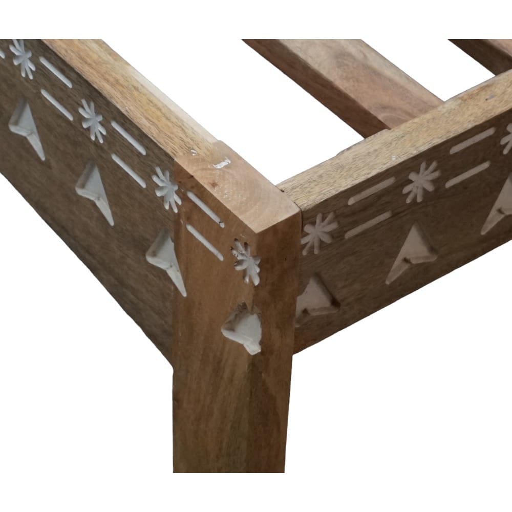 Hand-Carved King Bedframe image 6