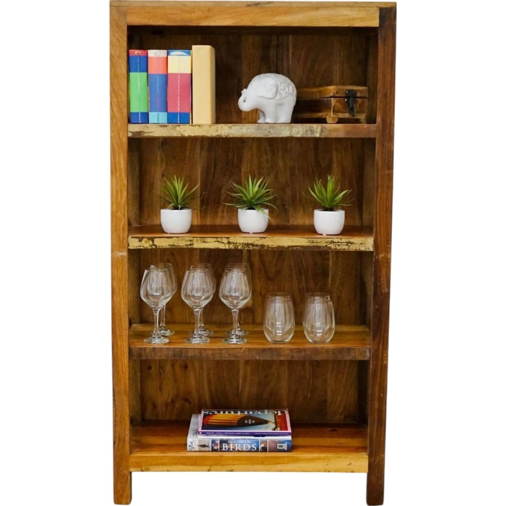 Rustic Living Room Set - Reclaimed Wood Display Bookcase & 2 Side Tables image 15