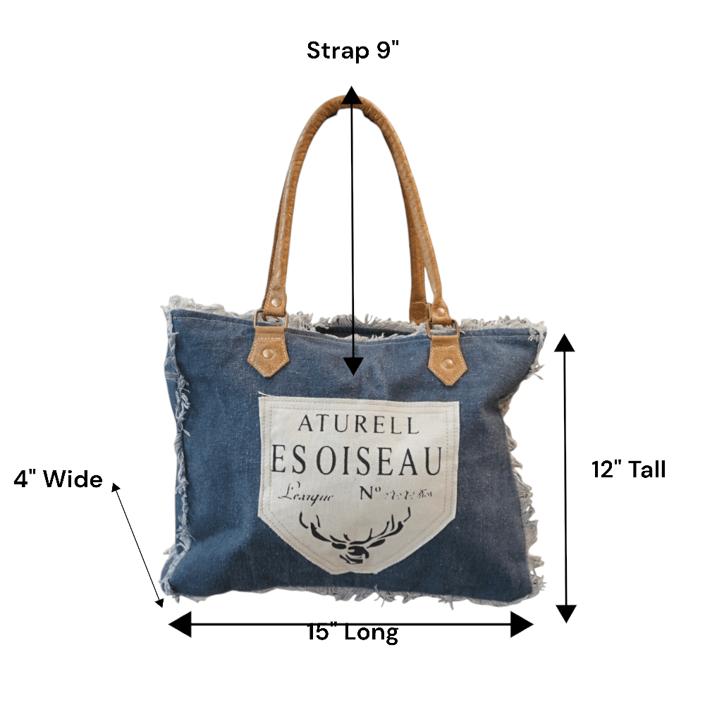 Cotton Canvas Soft Denim Tote Bag image 8