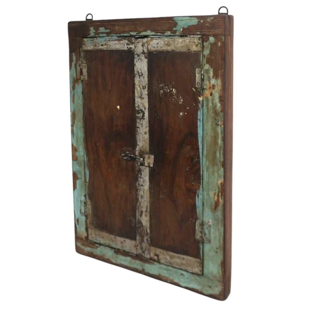 Vintage Accent Mirror Window with Shutters - 8 image 2