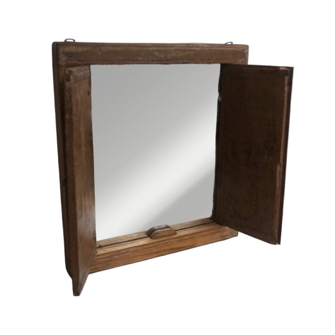 Vintage Accent Mirror Window with Shutters - 2 image 6