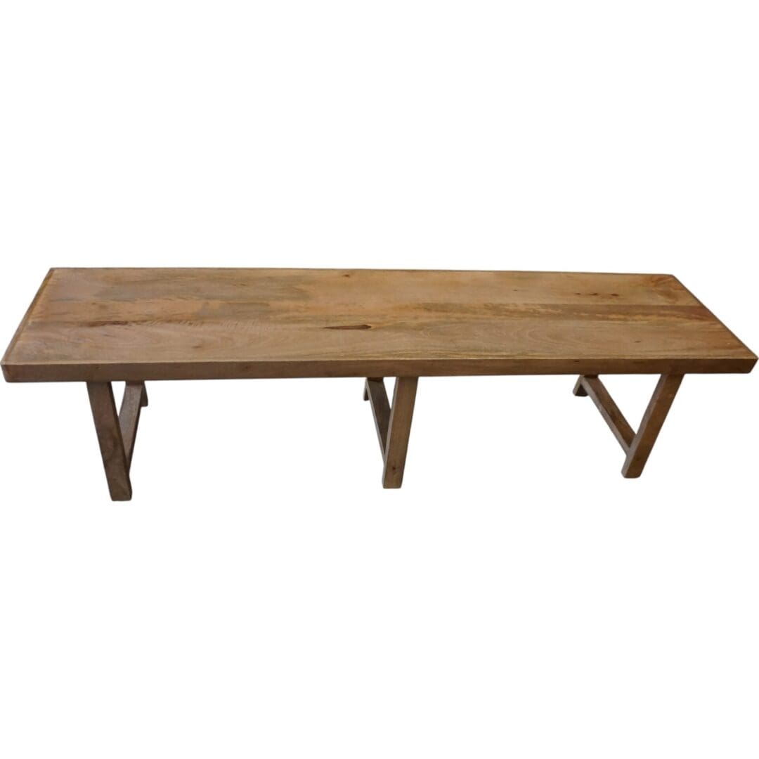 Rustic Dining Table Bench Natural Wood image 5