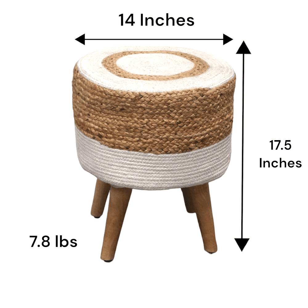 Hand-crafted Jute Stool Multiple Color Options image 29