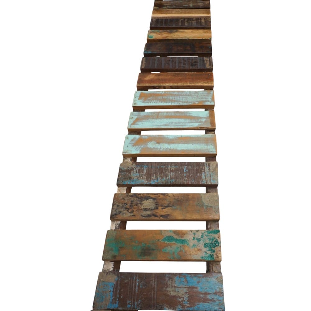 Hand-Crafted Backless Reclaimed Wood Bench image 6
