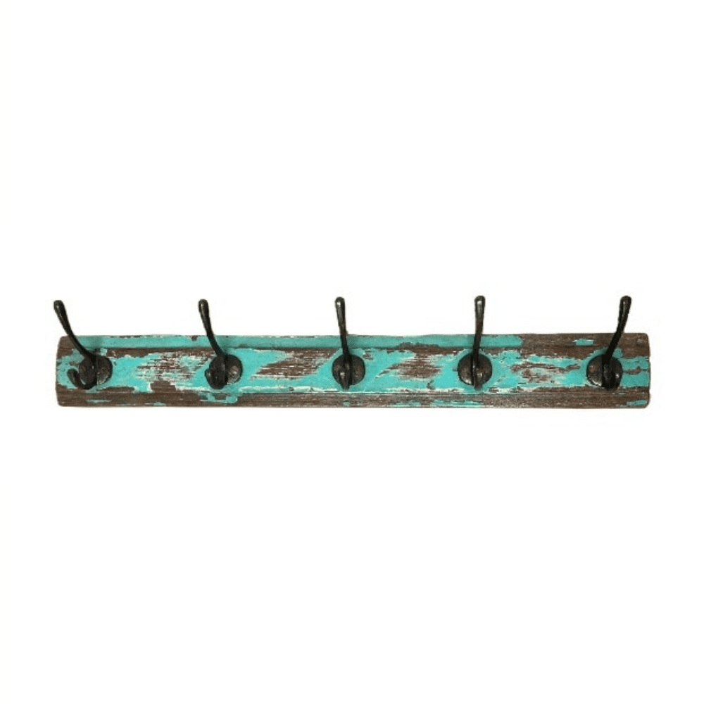 5-Hook Coat Rack Reclaimed Wood - 3 image