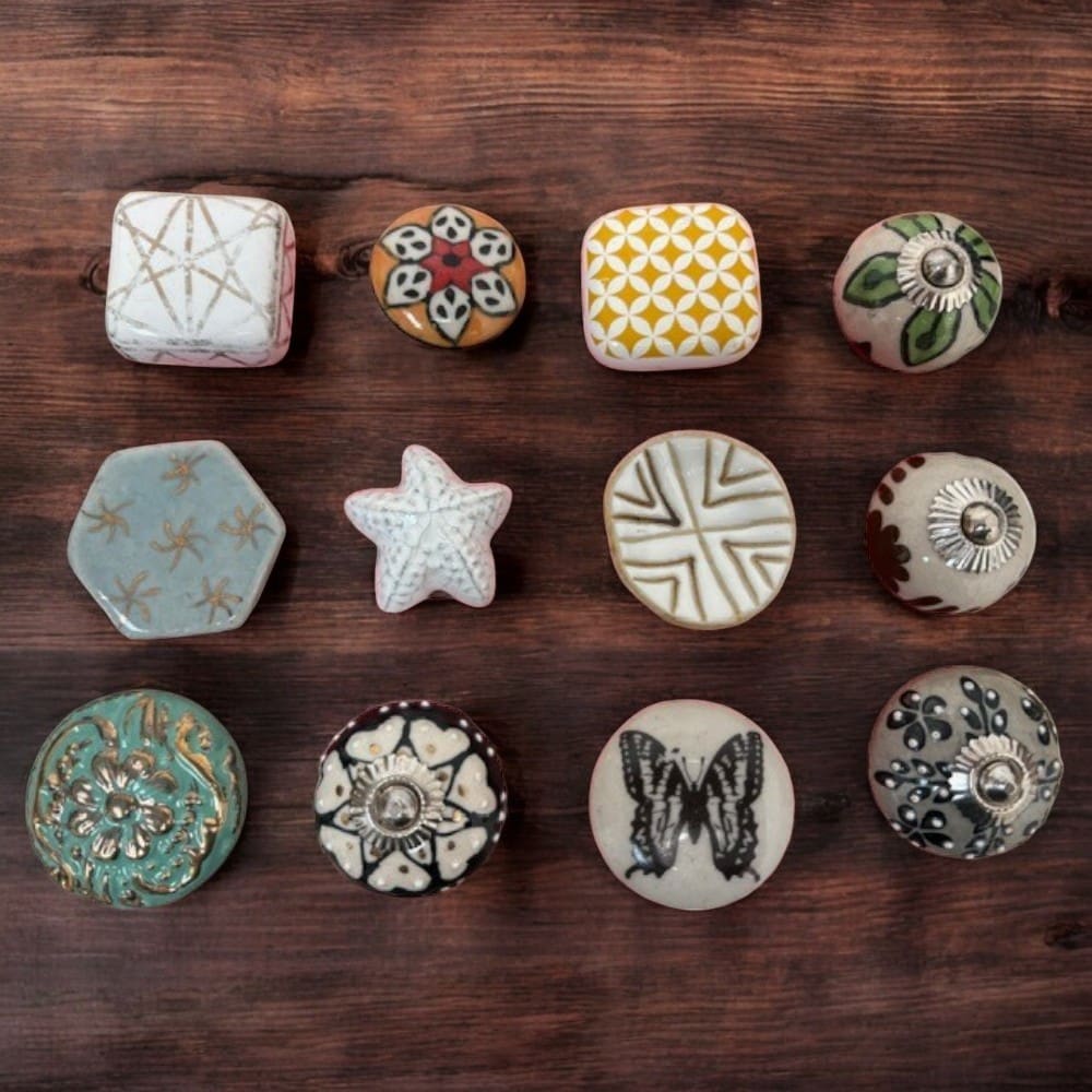 Hand-Painted Ceramic Drawer Handles image 0