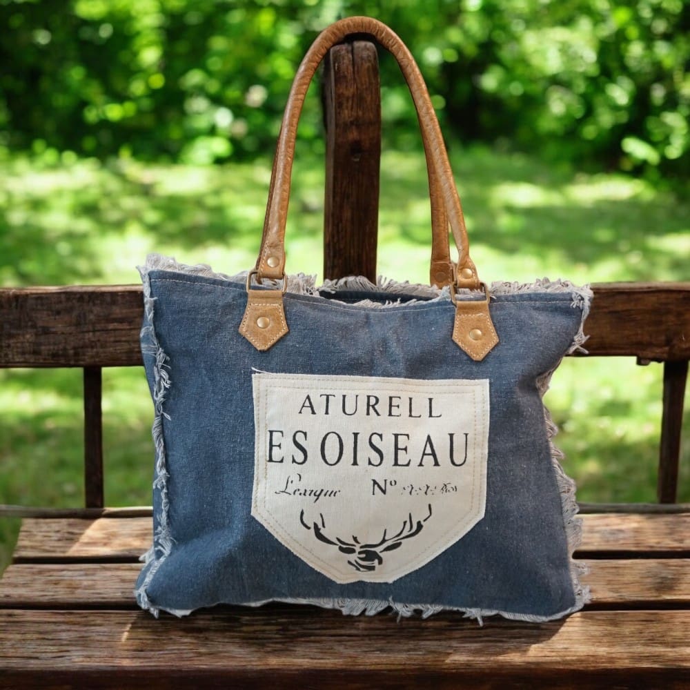 Cotton Canvas Soft Denim Tote Bag image 0