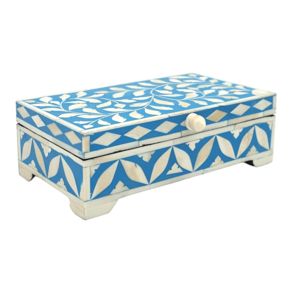 Blue and White Keepsake Box Hand-crafted image 7