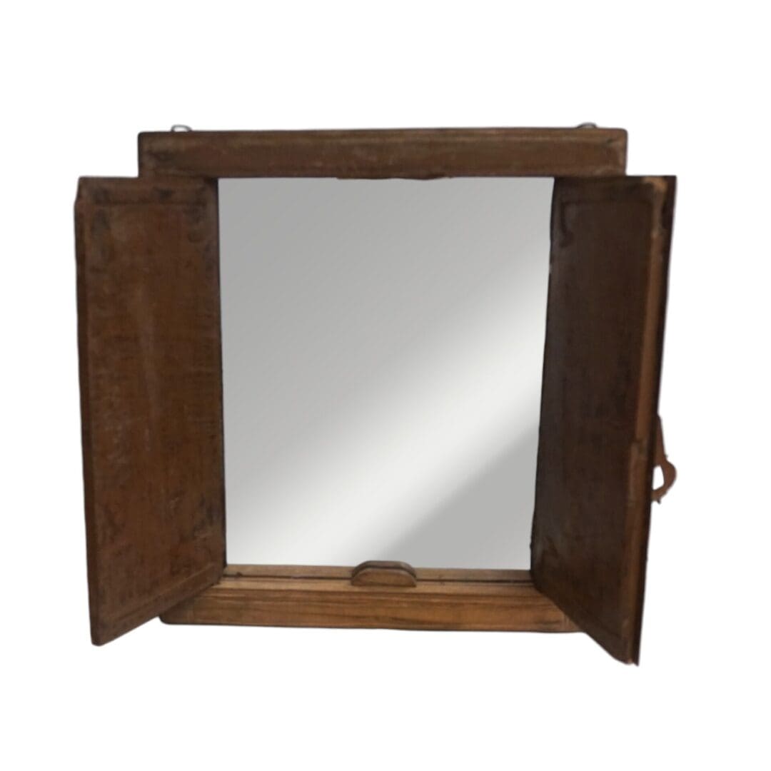 Vintage Accent Mirror Window with Shutters - 2 image 5
