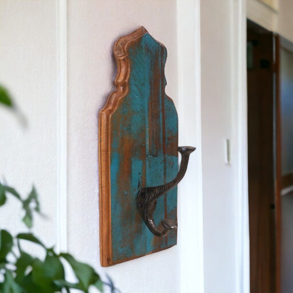 Single Hook Coat Rack Reclaimed Wood image 3