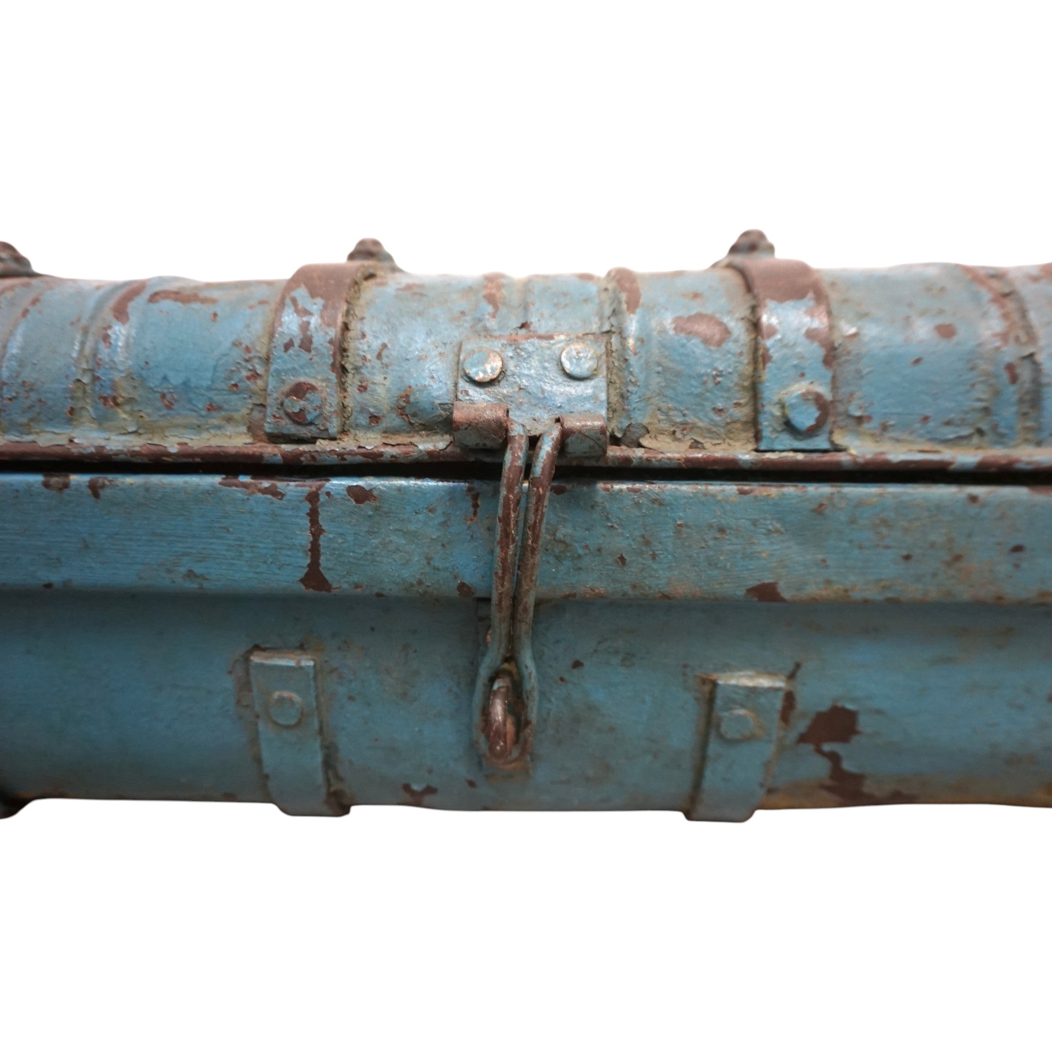 Vintage Metal Travel Trunk | Rustic Storage | Unique Gift