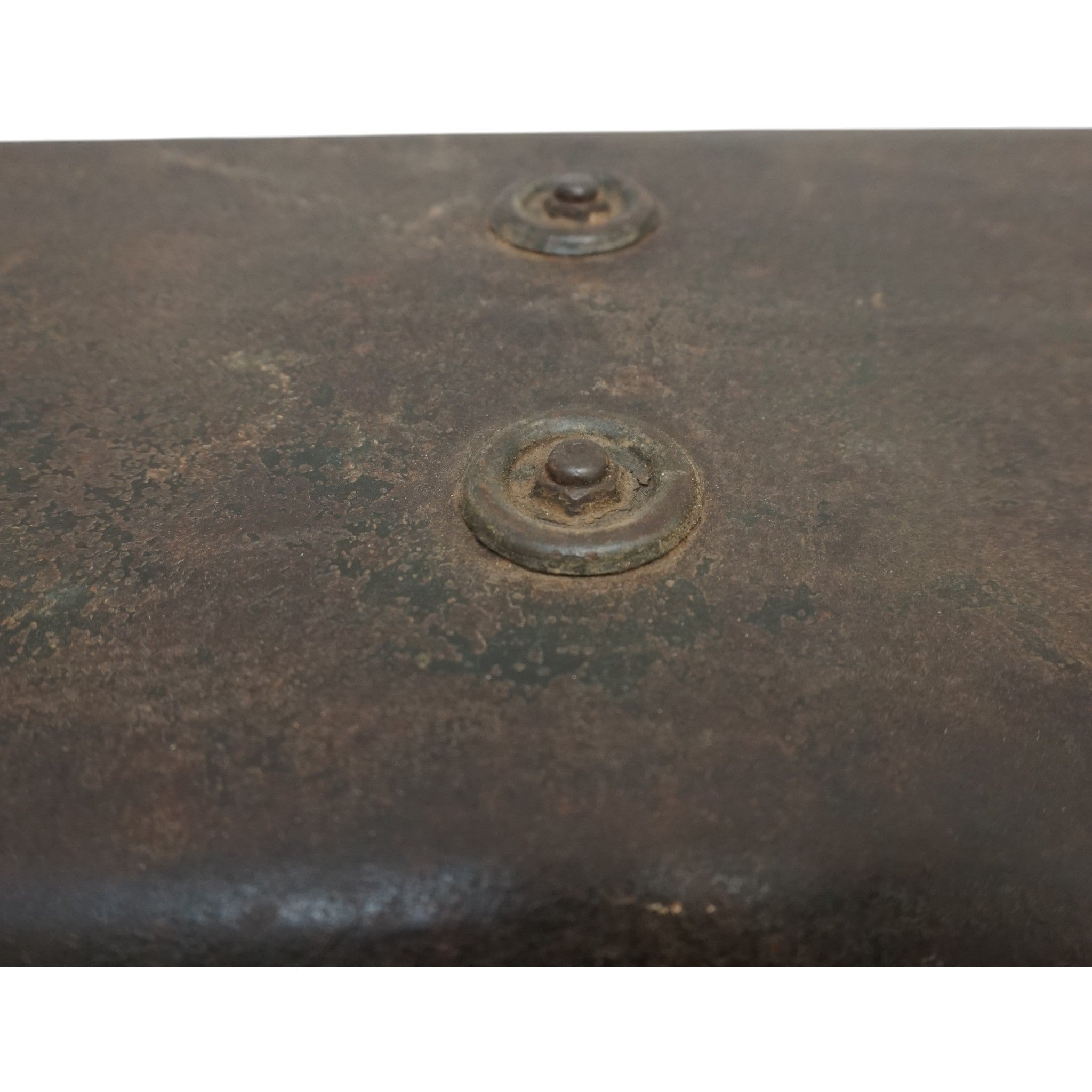 Vintage Brown Metal Travel Case | Early 20th Century Indian Railway Trunk
