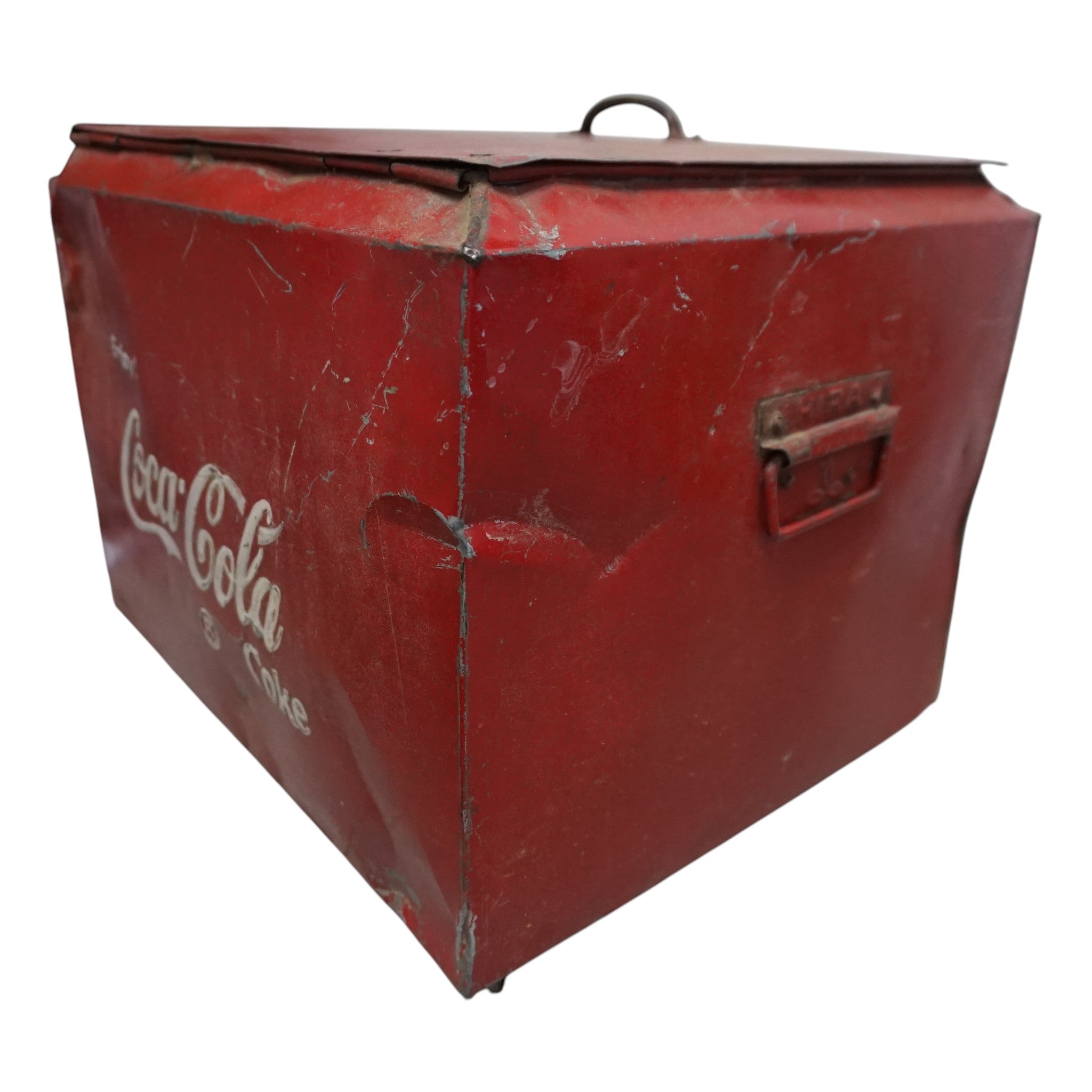 Vintage Coca-Cola Metal Cooler | Original Bottle Opener & Distressed Patina