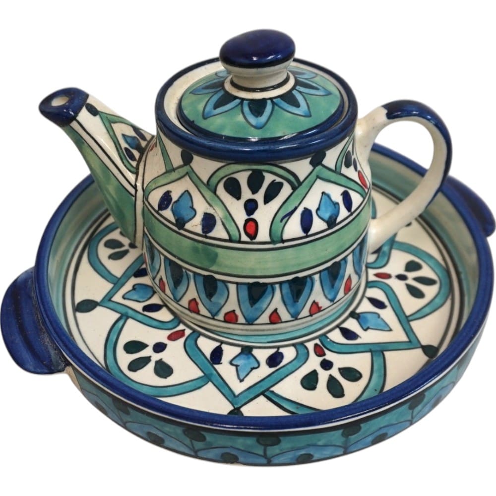 Ceramic Teapot with a Matching Tray image 4