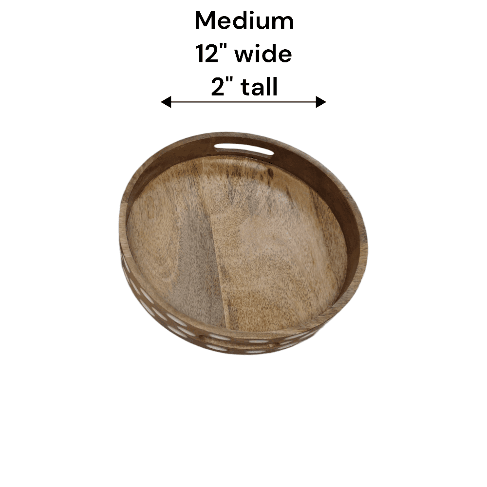 Hand-crafted Solid Wood Trays - Set of Two image 10