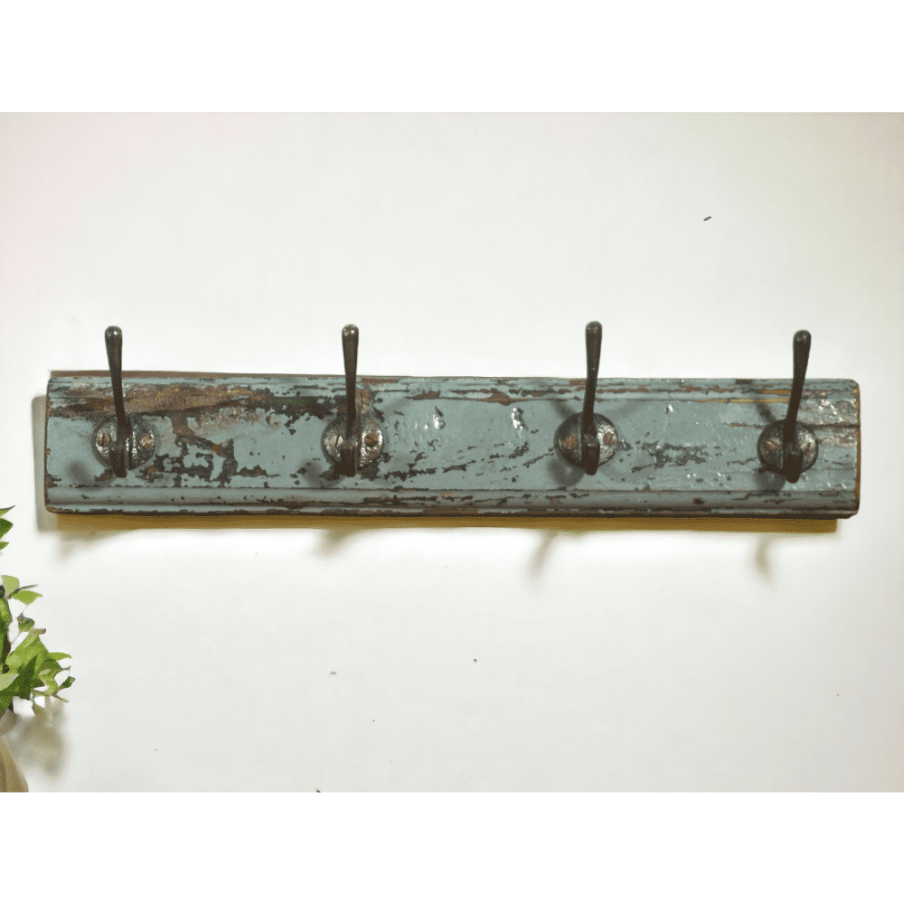 4-Hook Coat Rack Reclaimed Wood image 3