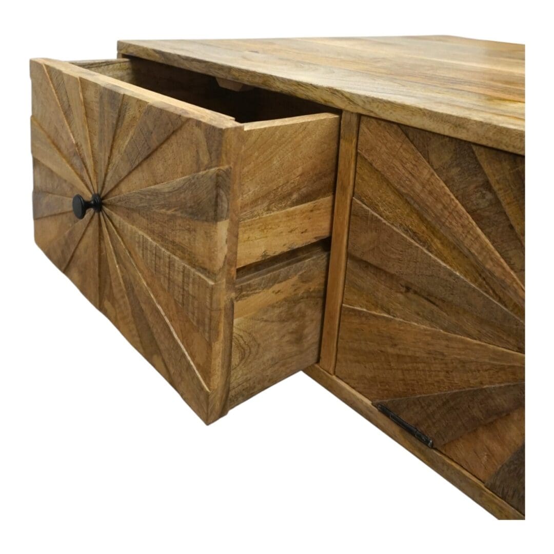 Sunburst Coffee Table with Hidden Storage image 9