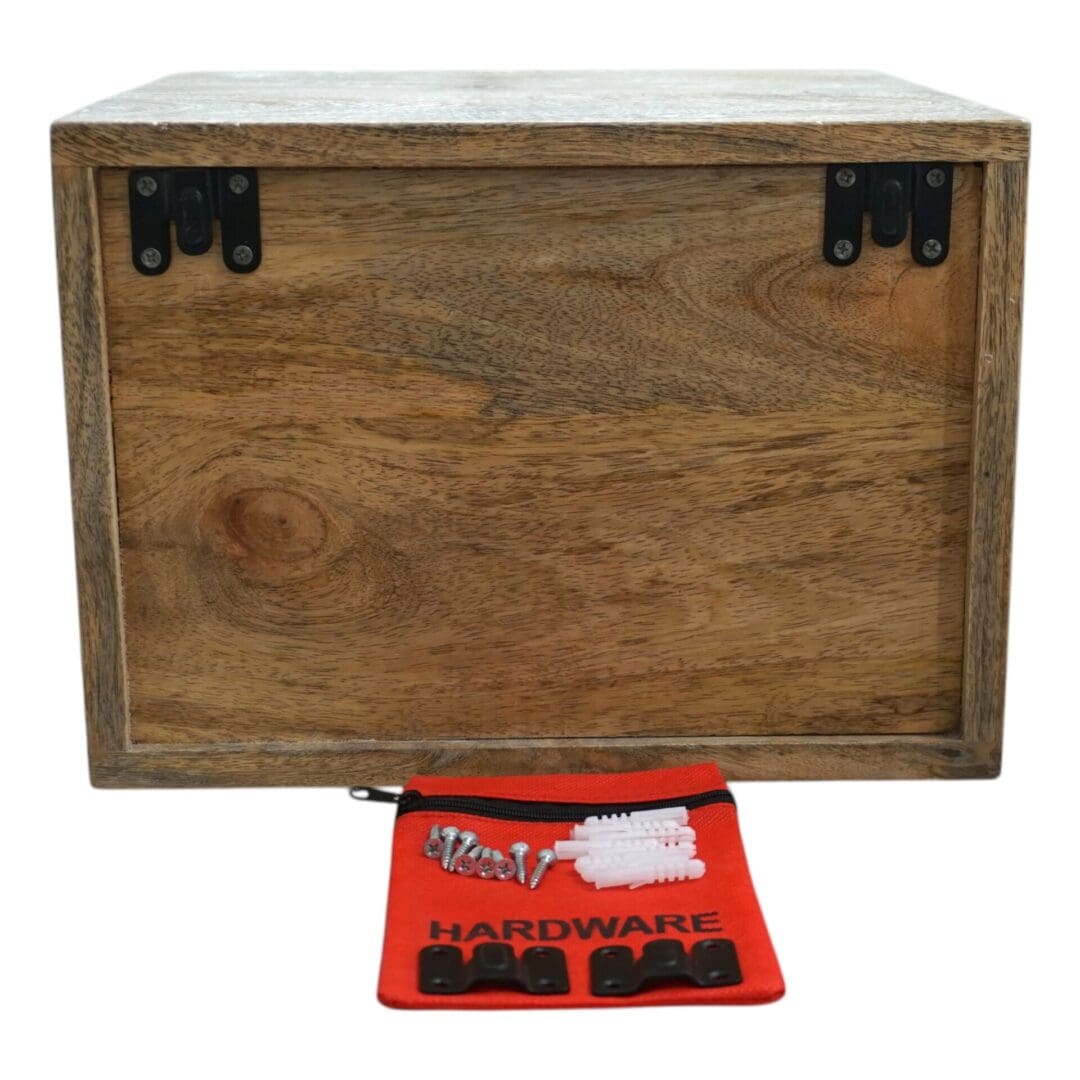 Hand Carved Mango Wood Floating Nightstand image 6