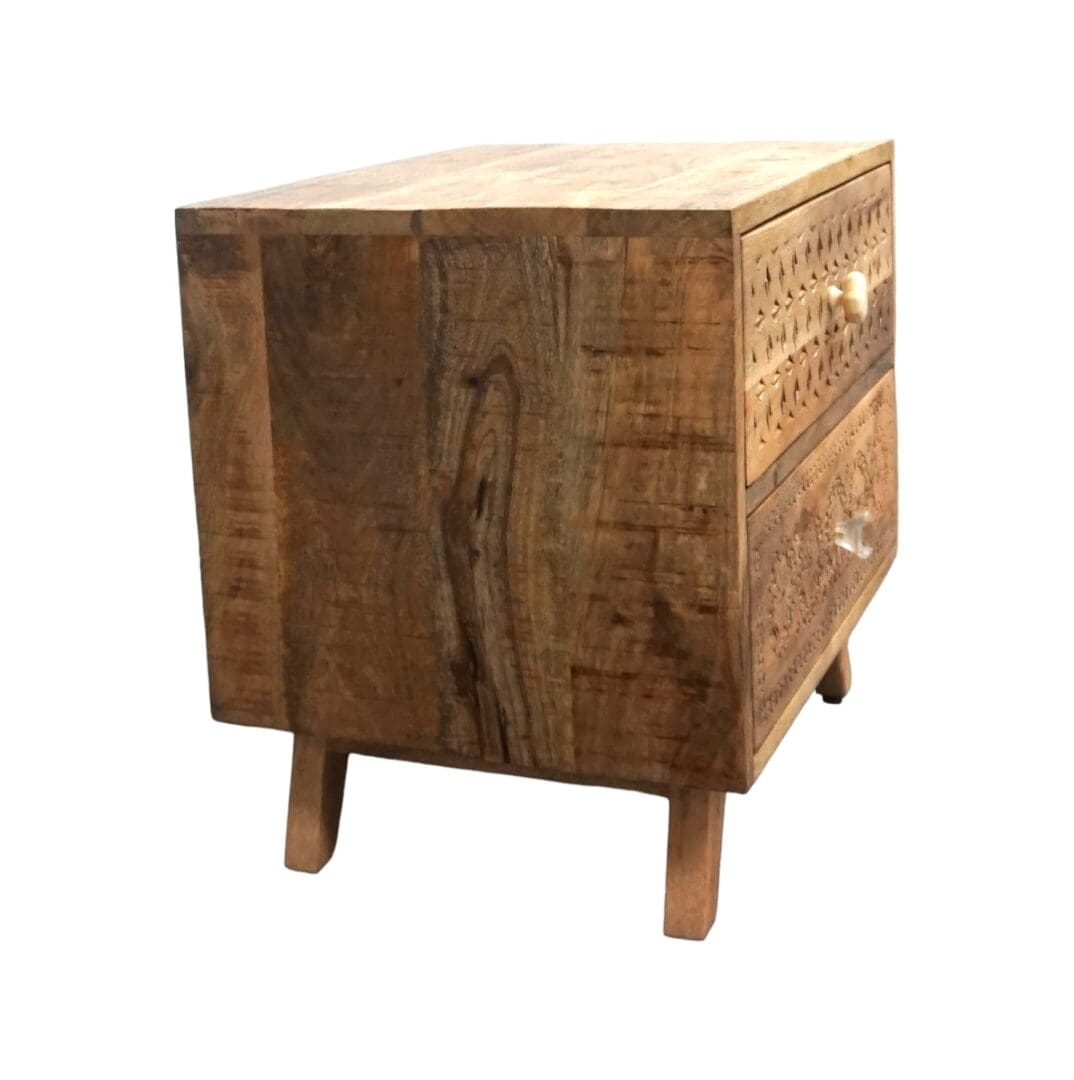 Unique Nightstand Side Table with Drawers image 4