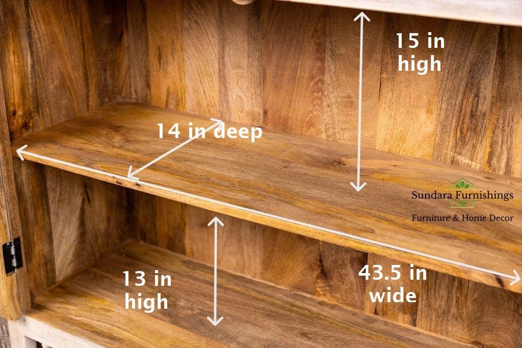 Hand-crafted Natural Mango Wood Sideboard image 11