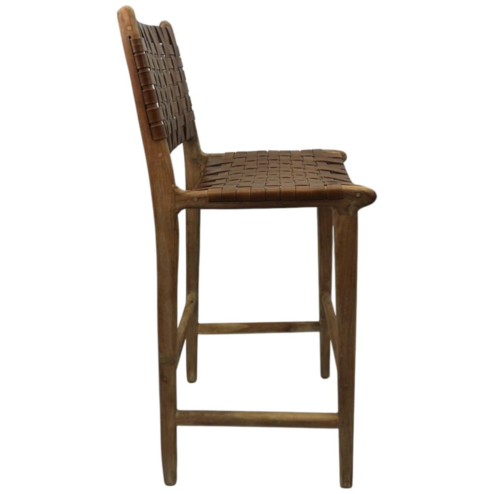 High Top Chairs Hand-crafted Solid Wood and Leather image 4